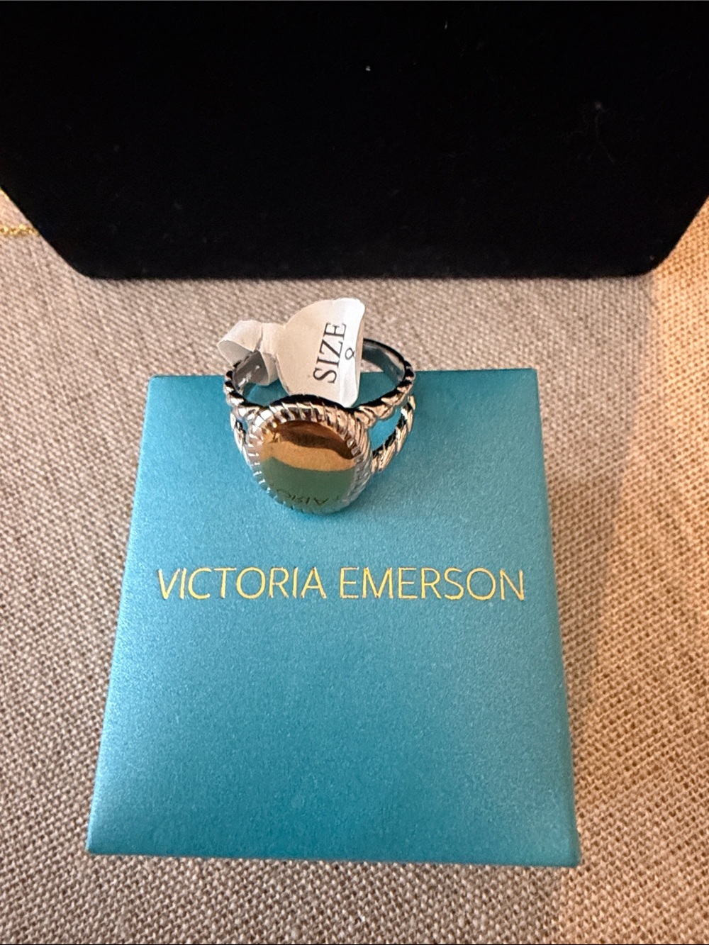 Victoria Emerson Silver Twisted Band Stackable Ring